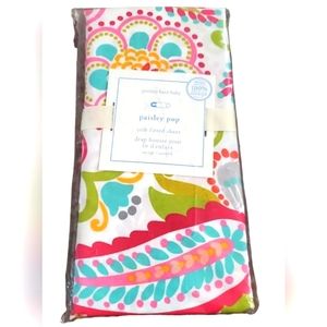Pottery Barn Baby Paisley Pop Crib Fitted Sheet 26x53 new